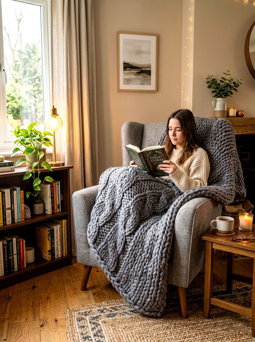 Wool Throw - 30 natural fiber decor ideas