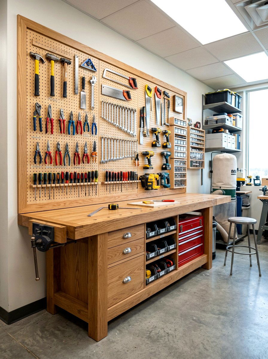 Workbench Wall Combo - 30 tool wall ideas