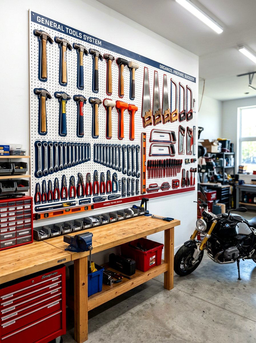 Workshop shadow board system - 30 small tool organizer ideas