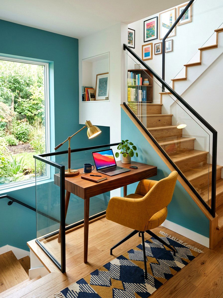 Workspace Stair Landing - 30 stair landing ideas
