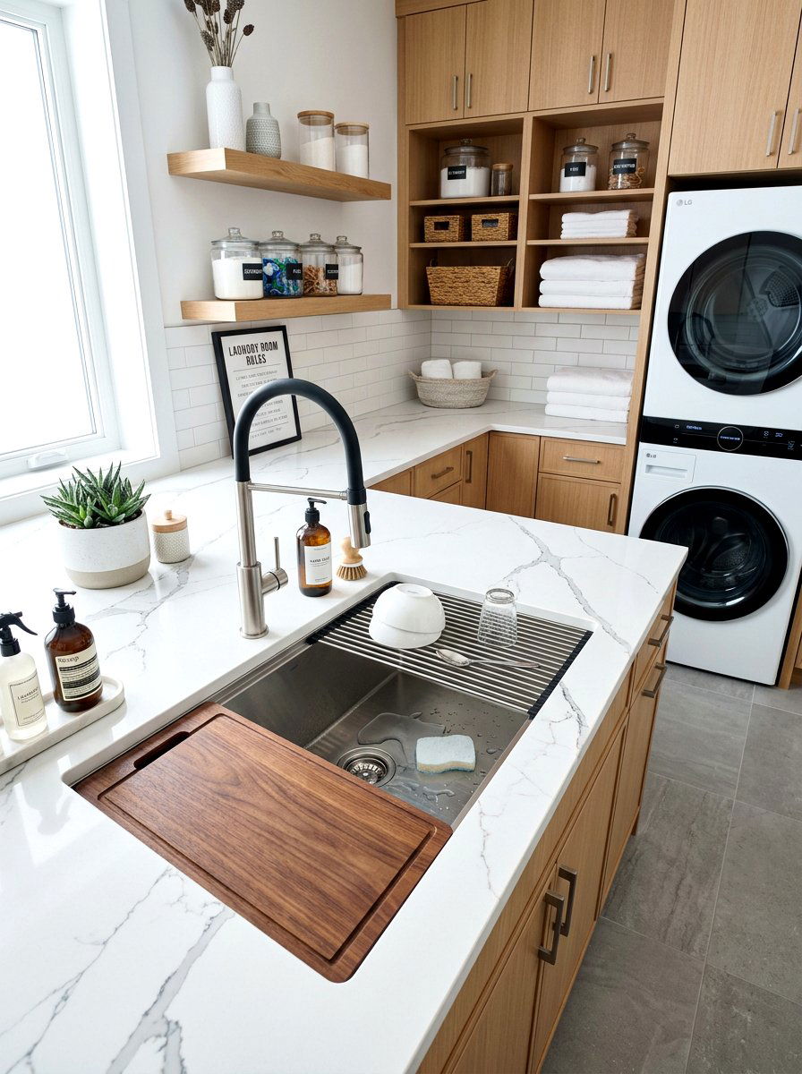 Workstation Laundry Sink - 30 laundry room sink ideas
