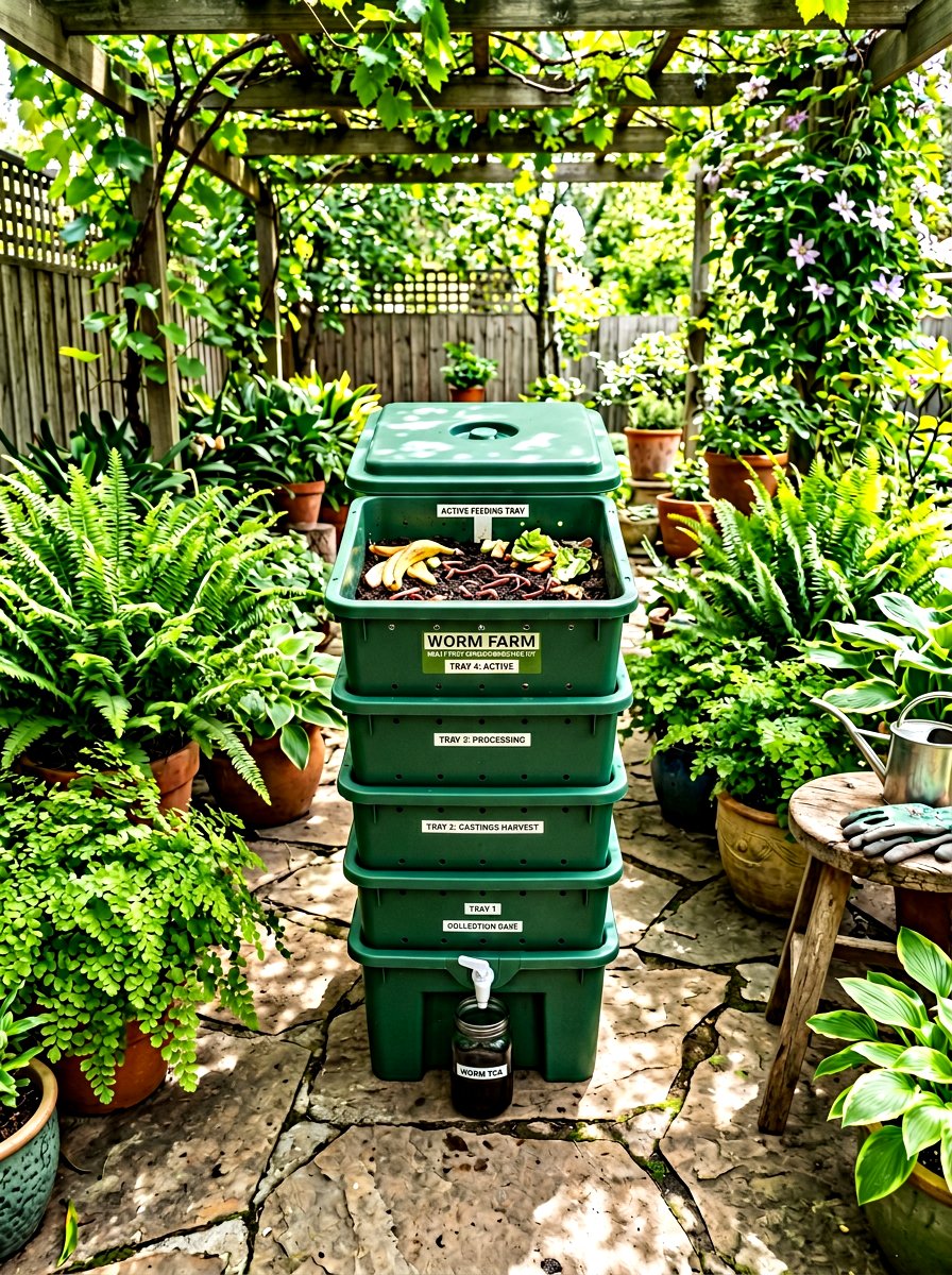 Worm Farm Vermicompost Kit - 30 compost corner ideas