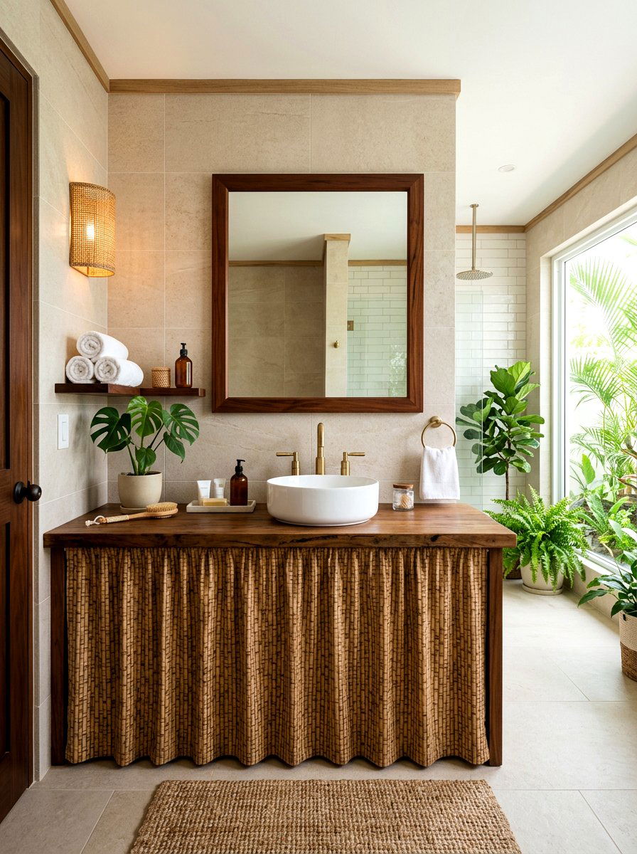 30 Skirted Vanity Ideas to Upgrade Your Bathroom Style Today