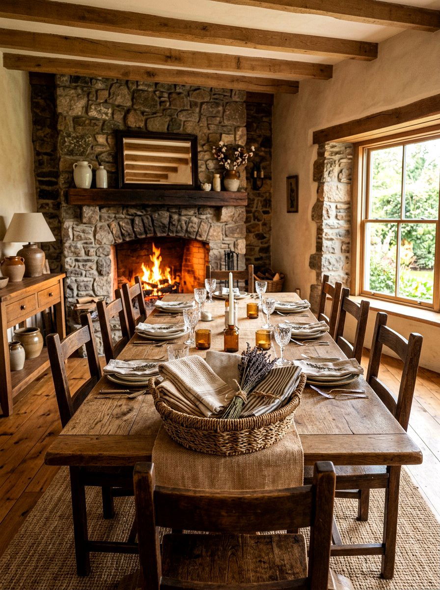 Woven Basket Centerpiece - 30 dining table decor ideas