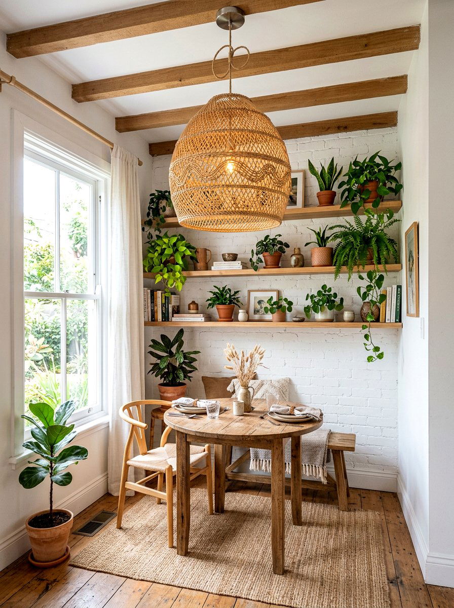 Woven Basket Chandelier - 30 dining room chandelier ideas
