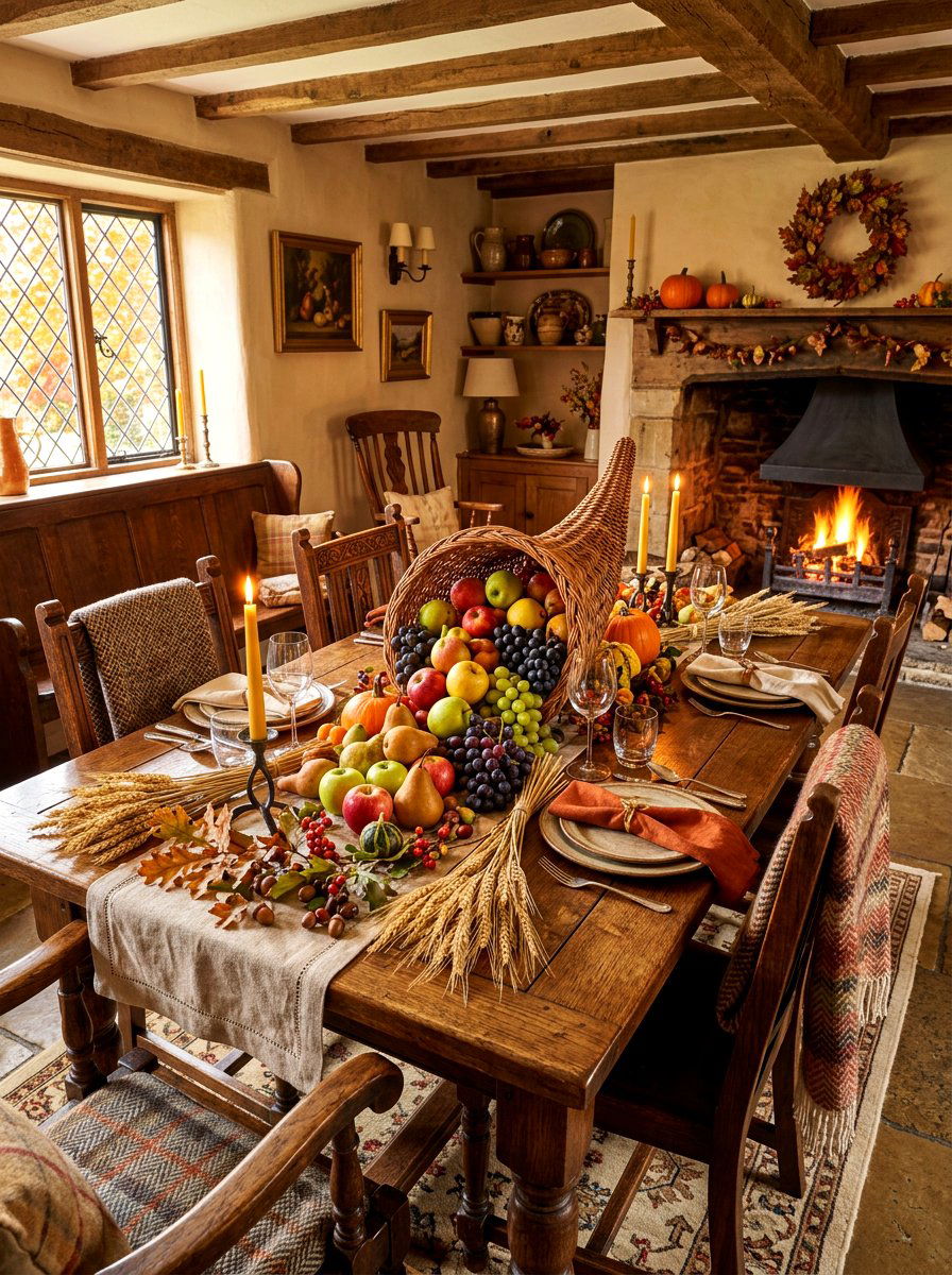 Woven Basket Fruit Cornucopia - 30 fruit market tablescape ideas