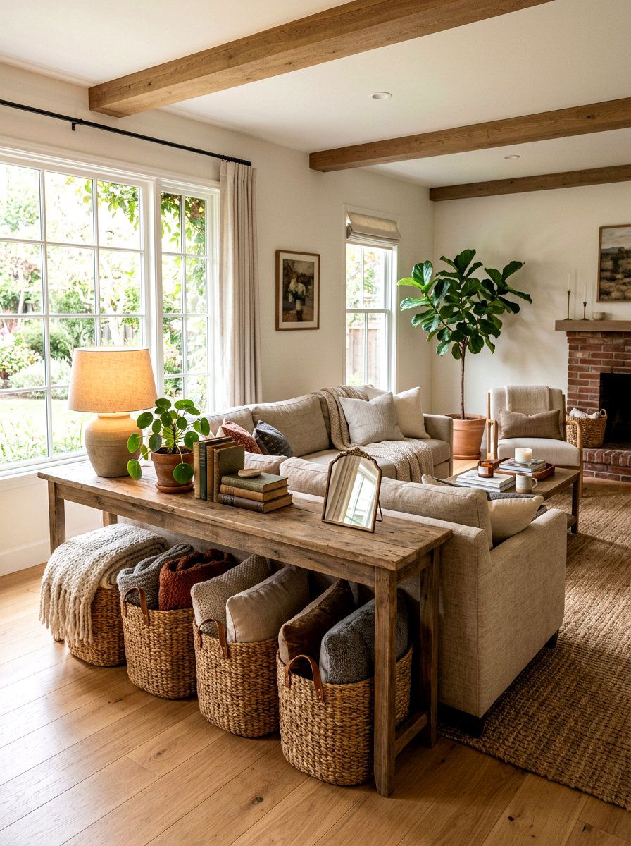 Woven Basket Storage - 30 smart storage home ideas