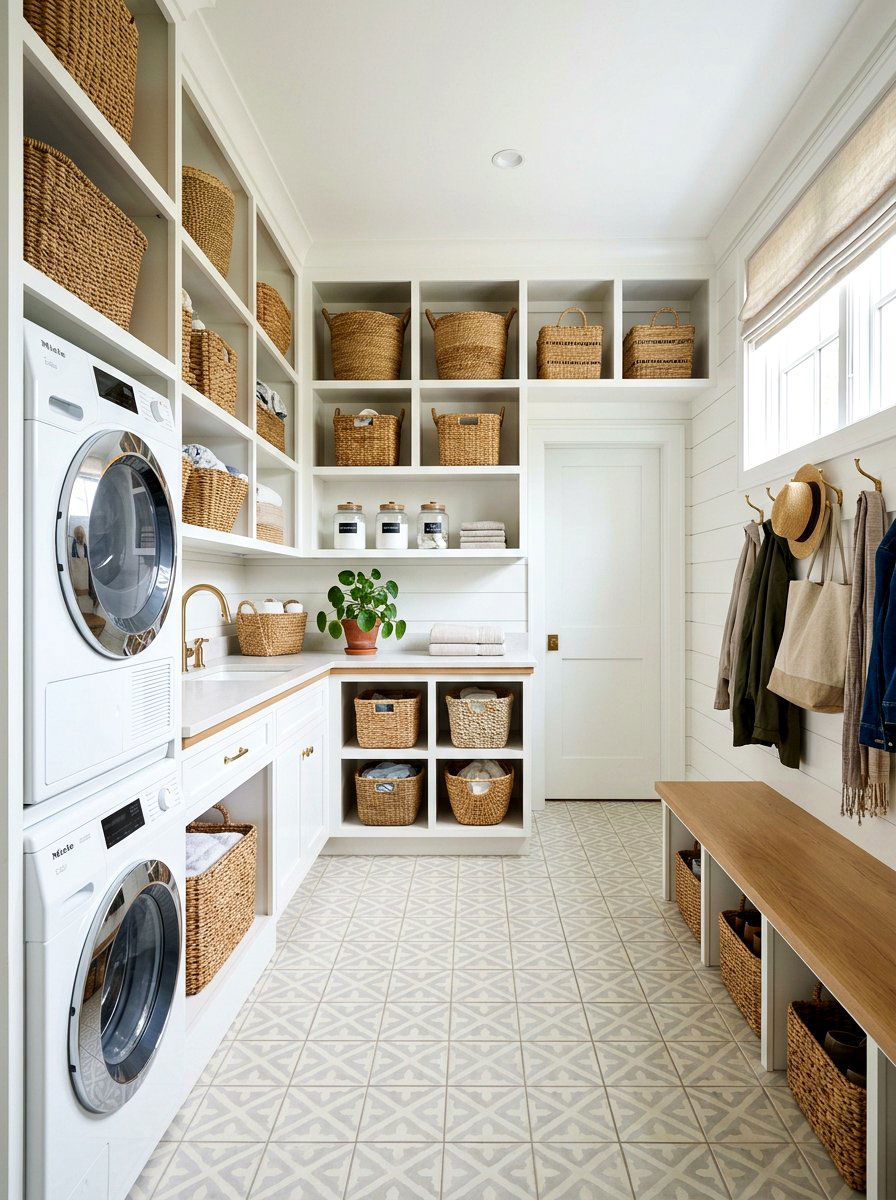Woven Basket Storage - 30 transitional decor ideas