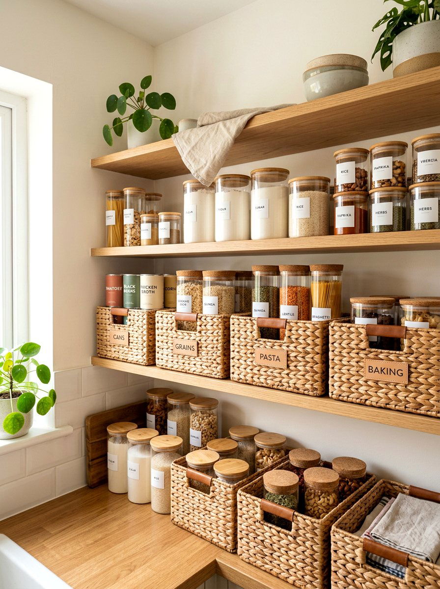 Woven Basket Storage - 30 can storage ideas