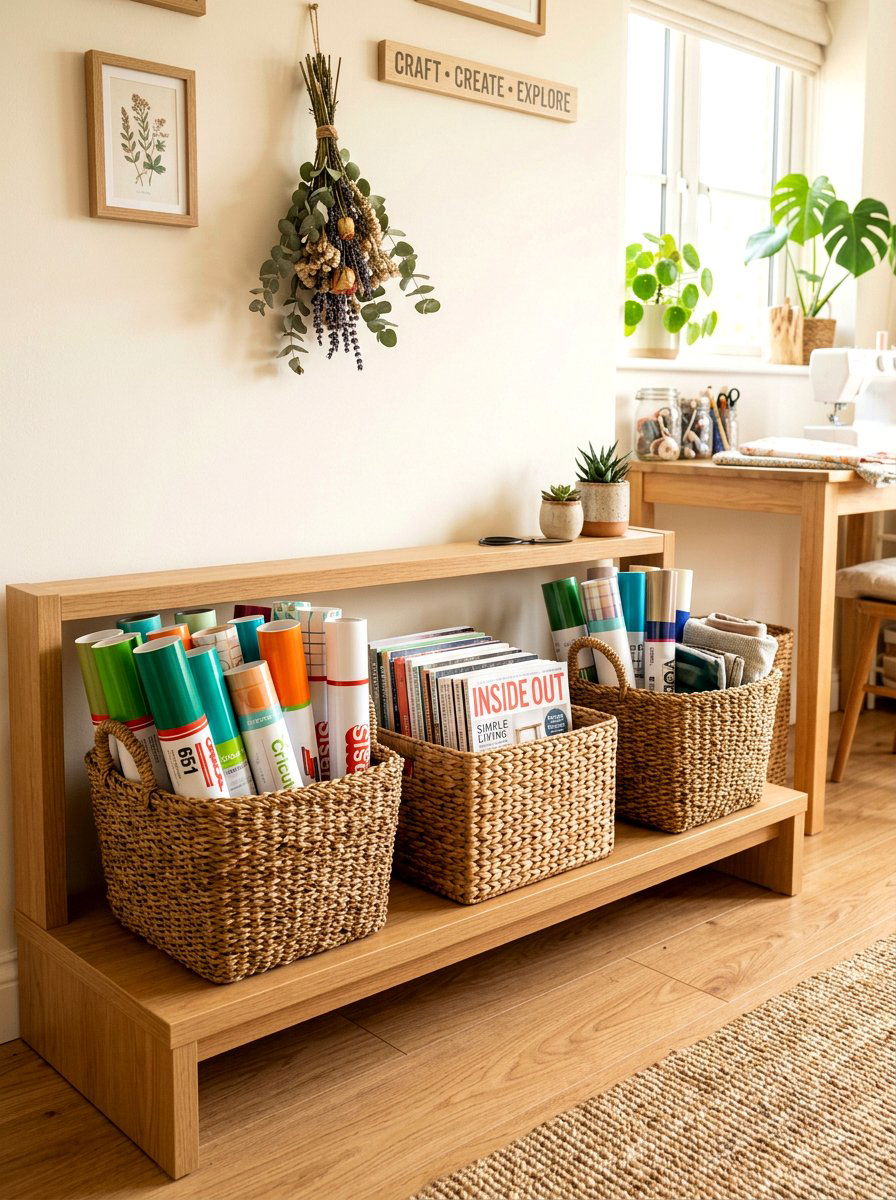 Woven Baskets - 30 scrapbook storage ideas