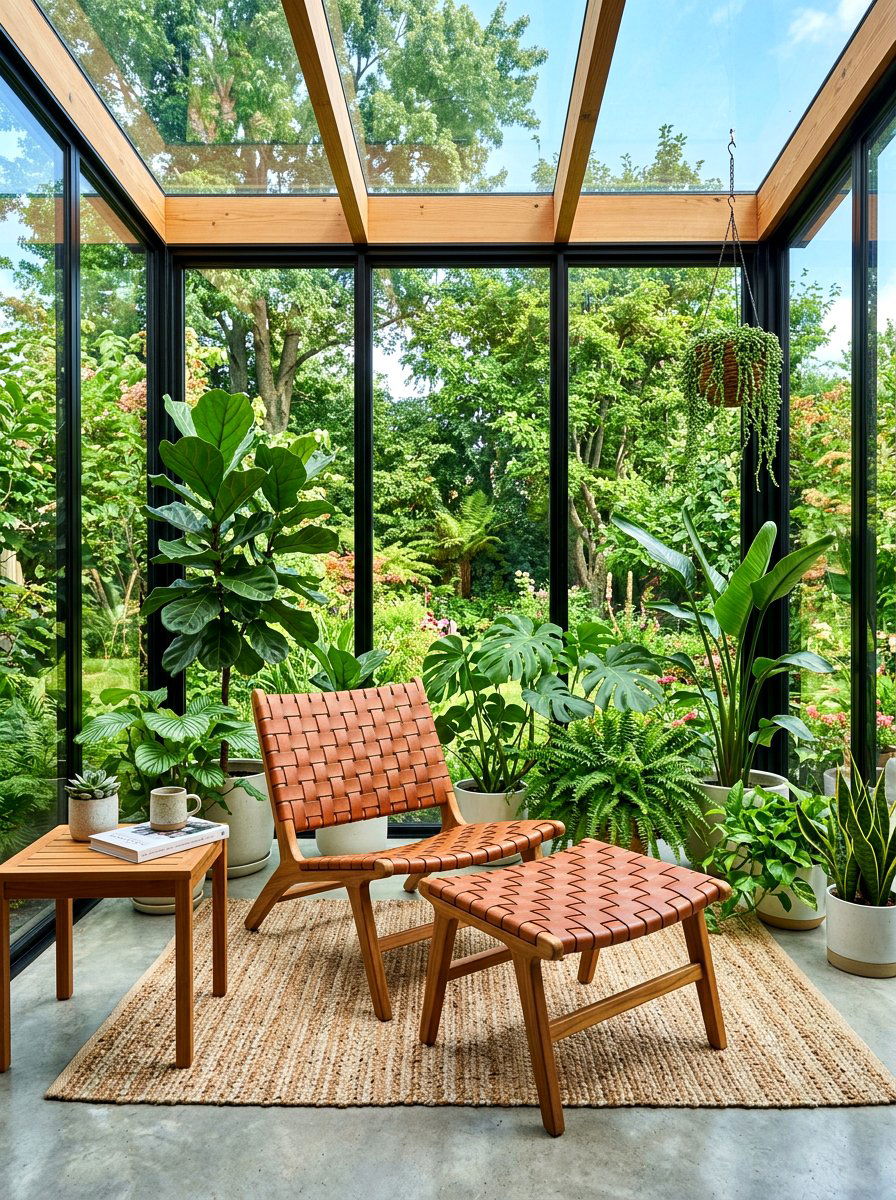 Woven Leather Chair Sunroom - 30 leather accent chair ideas