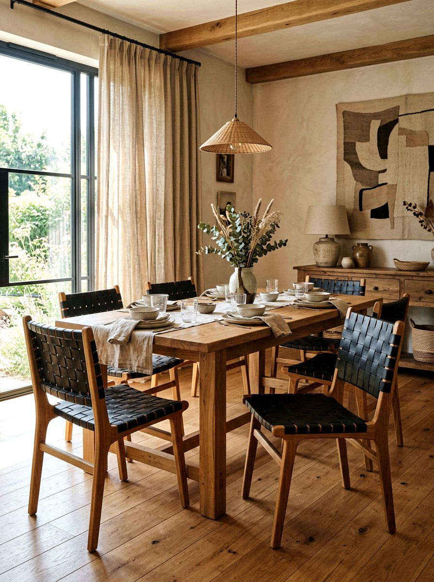 Woven Leather Chairs - 30 statement dining chairs ideas