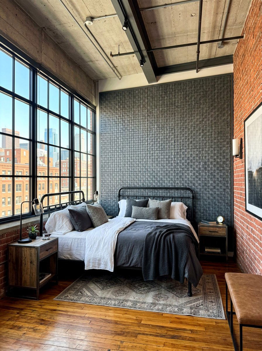 Woven Leather Wall Panels - 30 oversized headboard ideas