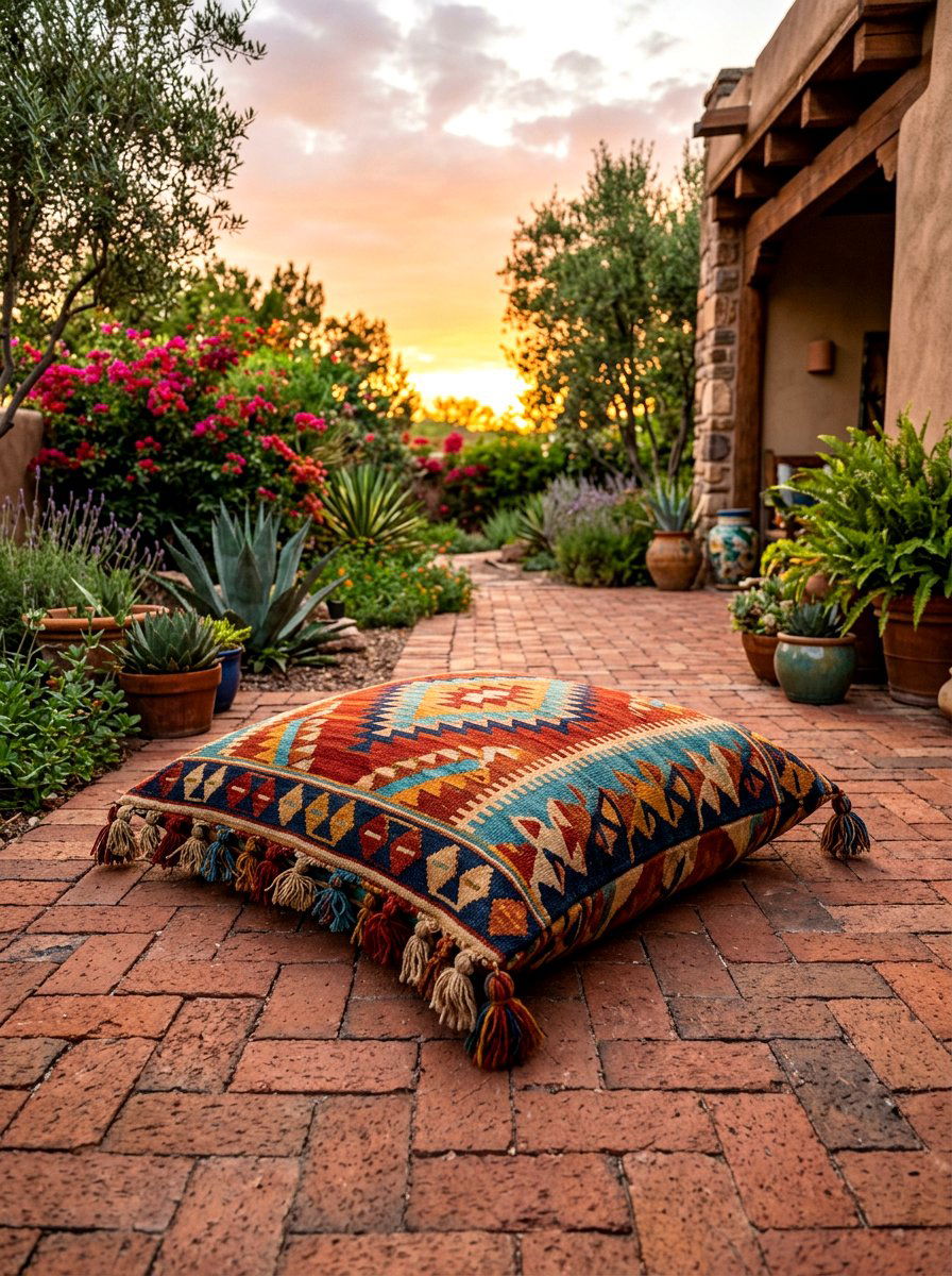 Woven Outdoor Floor Pillow - 30 outdoor floor pillow ideas aesthetic