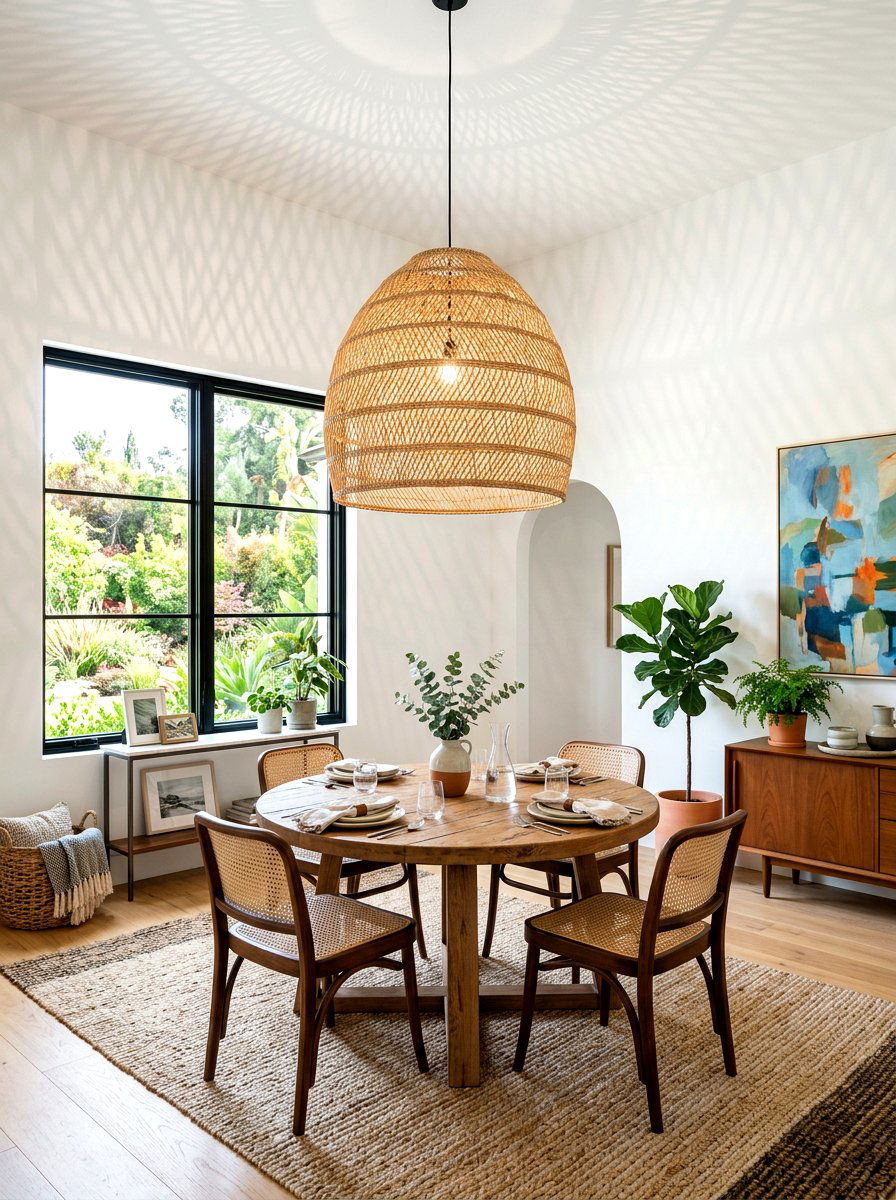 Woven Pendant Light - 30 summer house decor ideas viral
