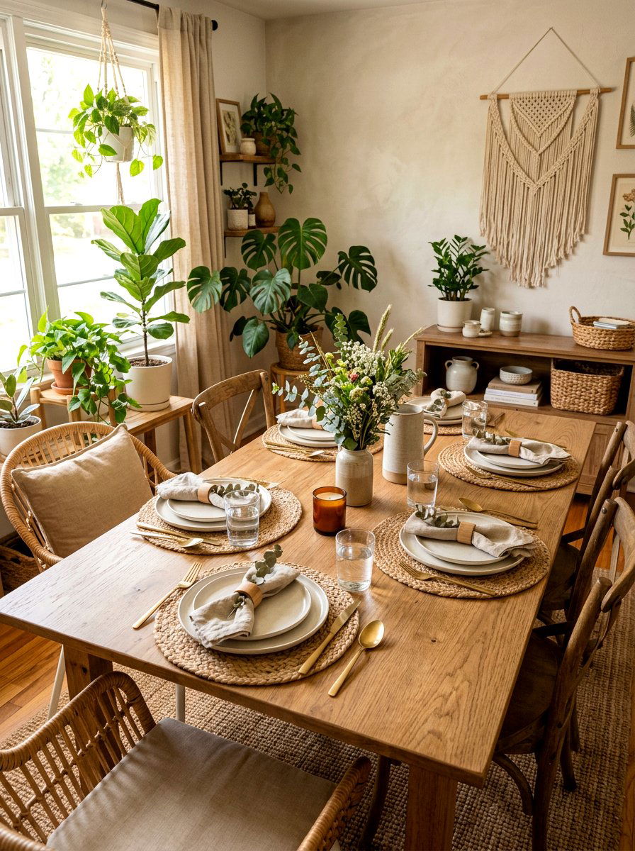 Woven Placemat - 30 winter dining table ideas