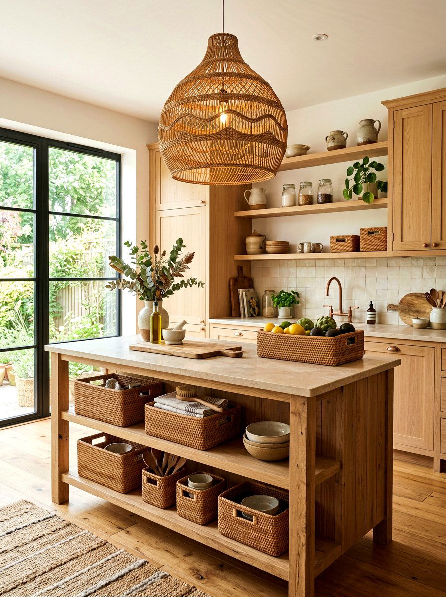 Woven Rattan Accessories - 30 scandi kitchen ideas