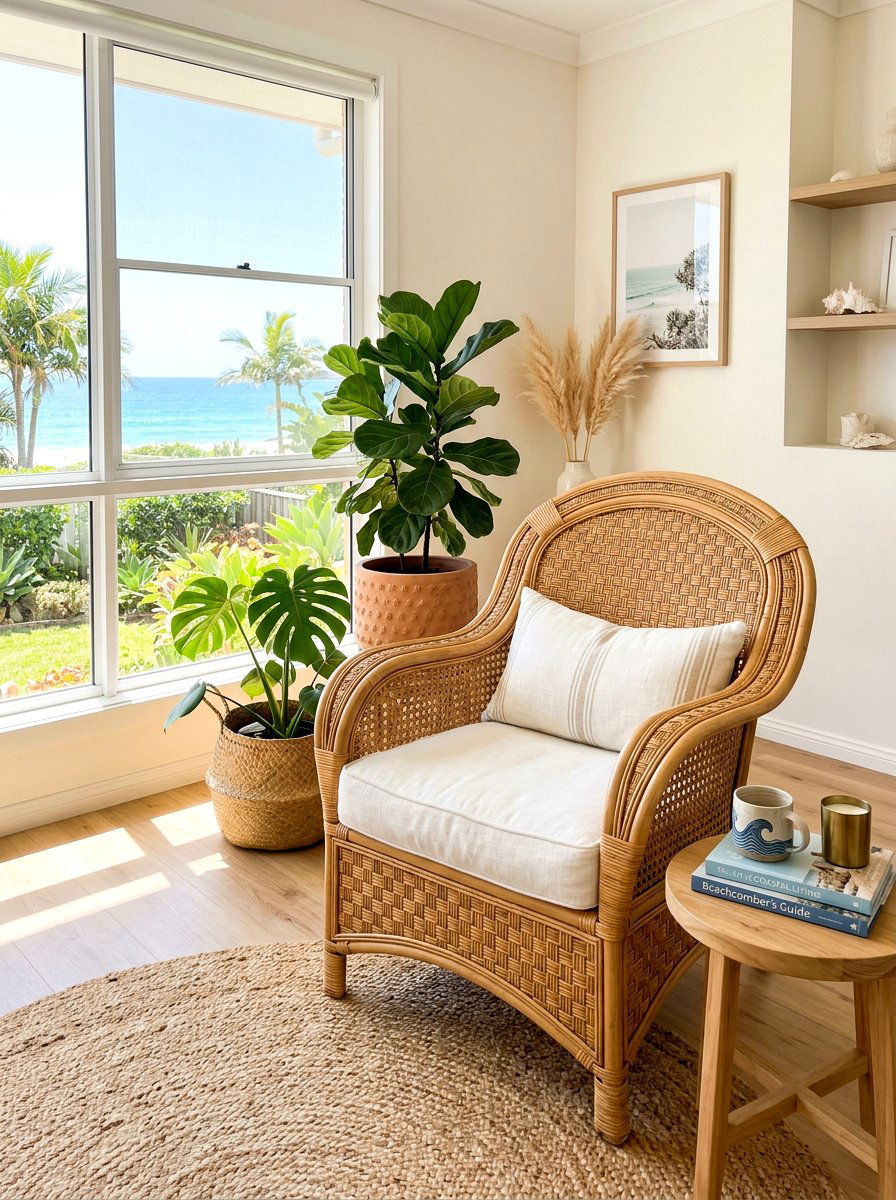 Woven Rattan Armchair - 30 living room furniture ideas
