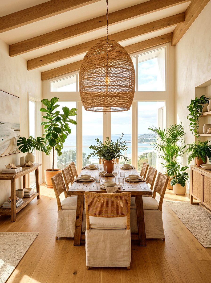 Woven Rattan Basket Chandelier - 30 statement chandelier ideas