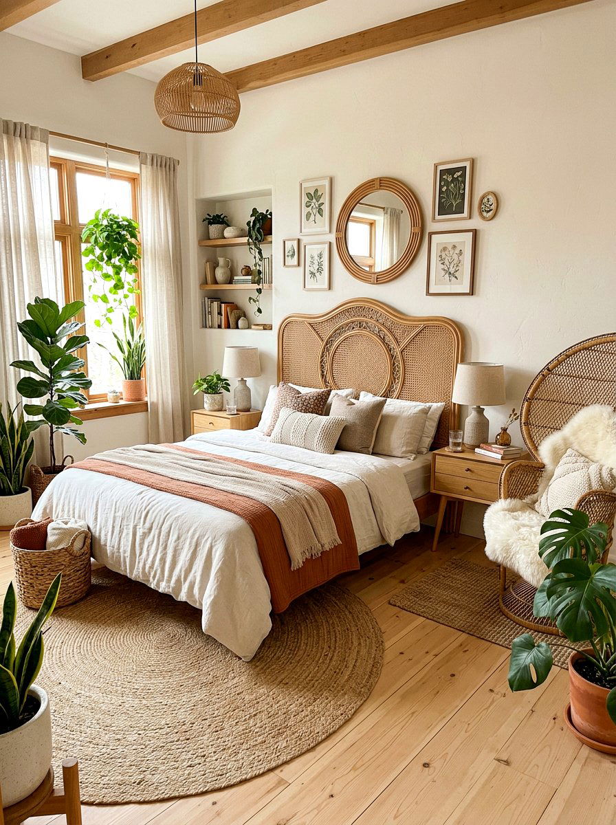 Woven Rattan Bedroom Furniture - 30 California casual bedroom ideas