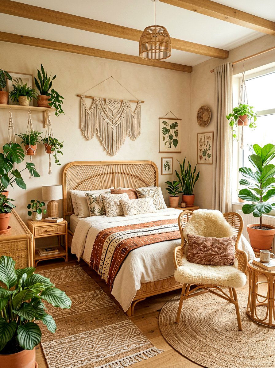 Woven Rattan Brown Furniture - 30 all brown bedroom ideas