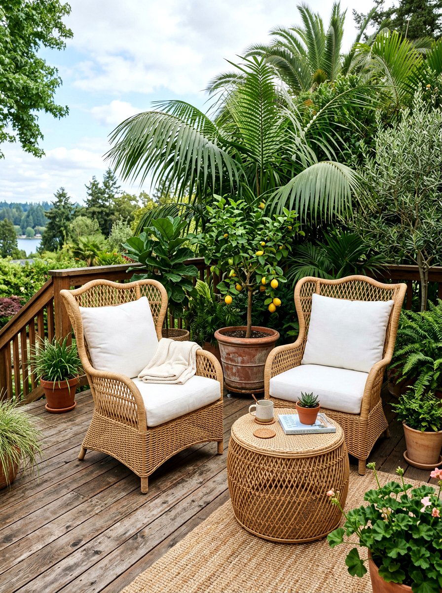 Woven Rattan Furniture - 30 California casual patio ideas
