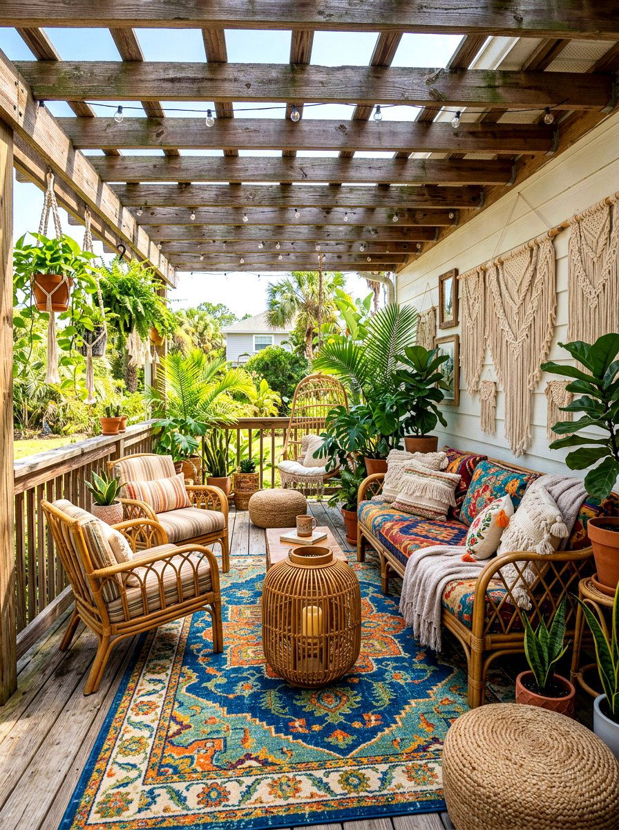 Woven Rattan Lantern For Boho Porch - 30 porch lantern styling ideas aesthetic