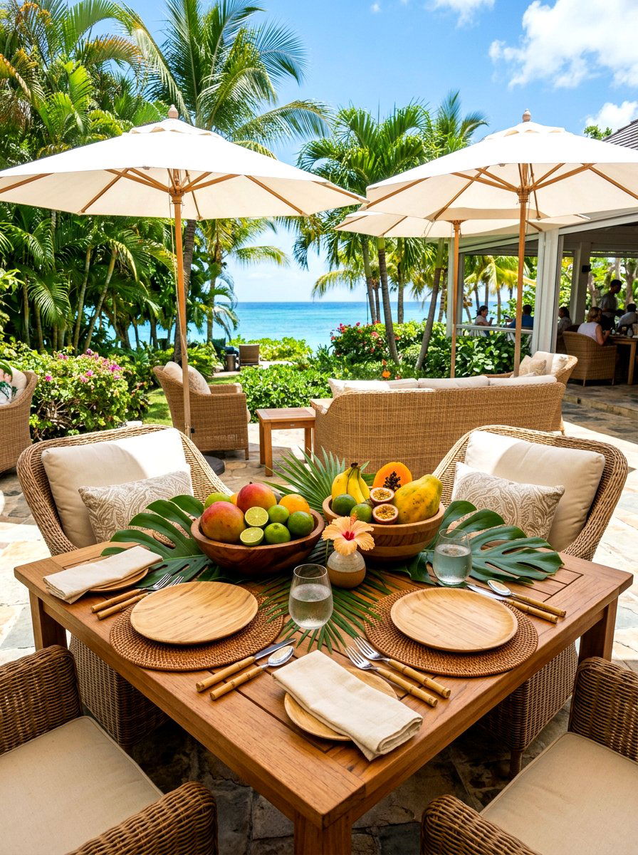 Woven Rattan Placemat - 30 summer table setting ideas