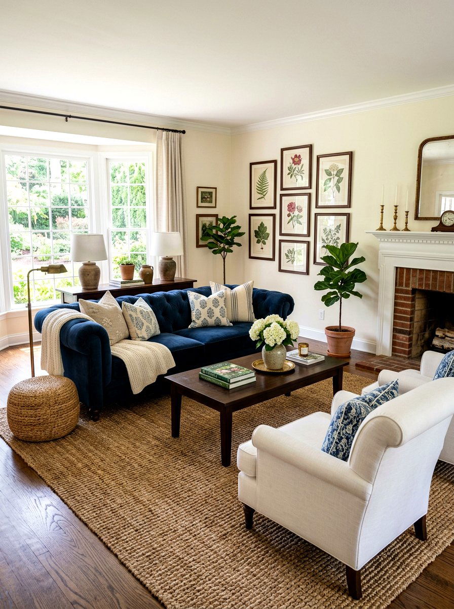 Woven Seagrass Rug - 30 preppy home decor ideas