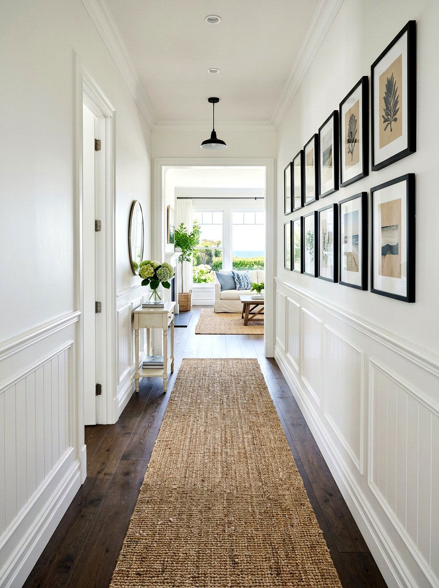 Woven Seagrass Runner - 30 Hamptons entryway ideas