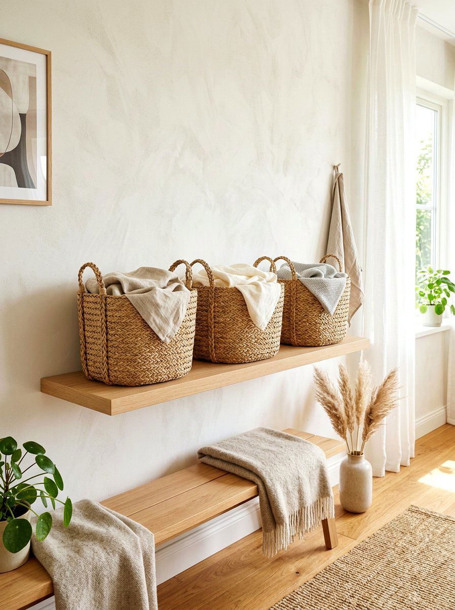 Woven Storage Basket - 30 minimal closet organization ideas