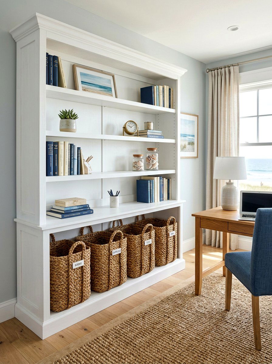 Woven Storage Baskets - 30 office file storage ideas