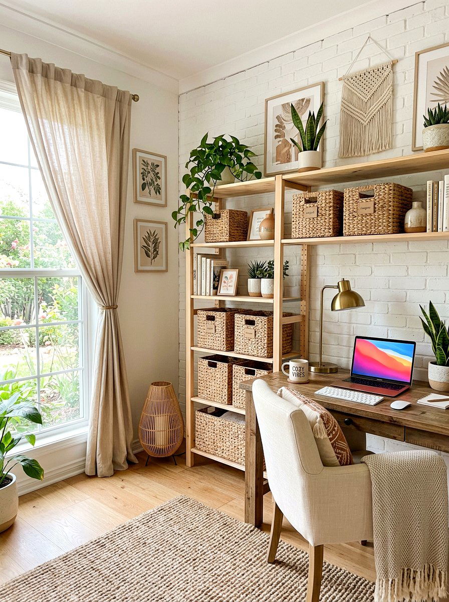 Woven Storage Baskets - 30 office organization ideas