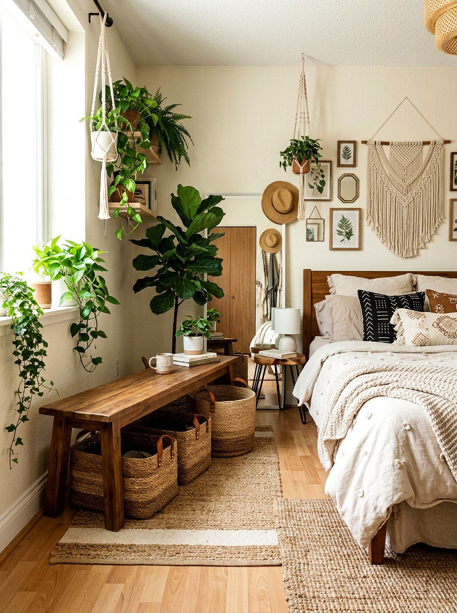 Woven Storage Baskets - 30 bedroom storage ideas