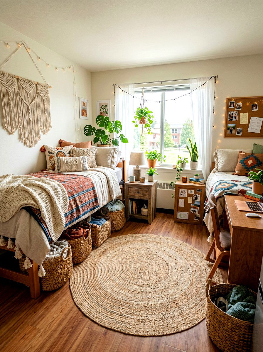 Woven Storage Baskets - 30 dorm storage under bed ideas