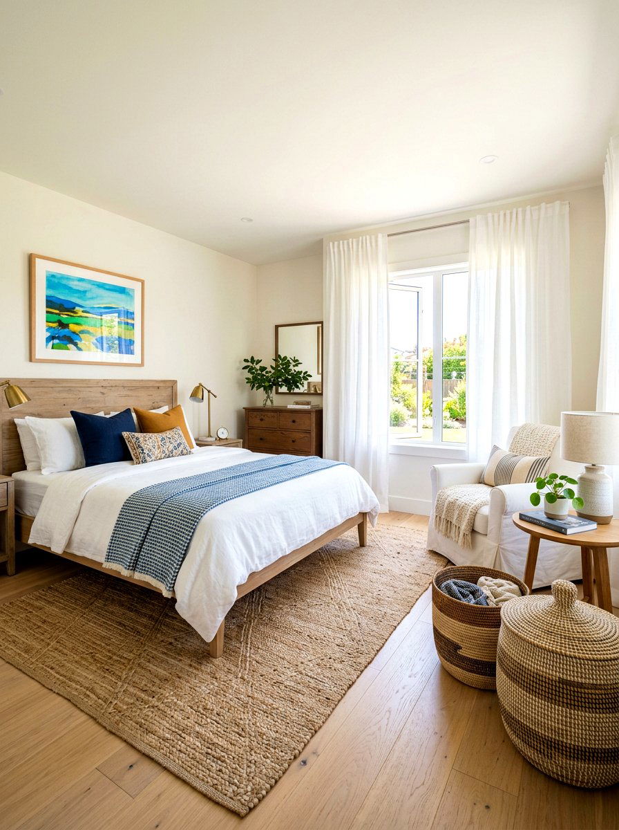 Woven Storage Baskets - 30 Hamptons bedroom ideas