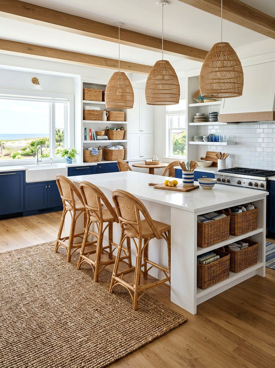 30 Coastal Grandmother Kitchen Ideas for Warm Beach Flavor