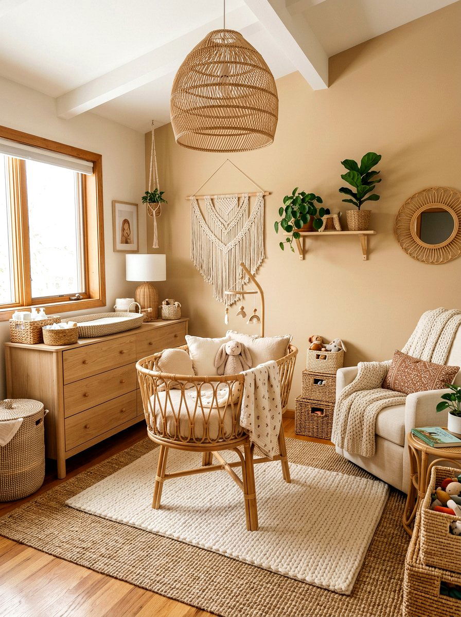 Woven Texture Nursery - 30 quiet luxury nursery ideas