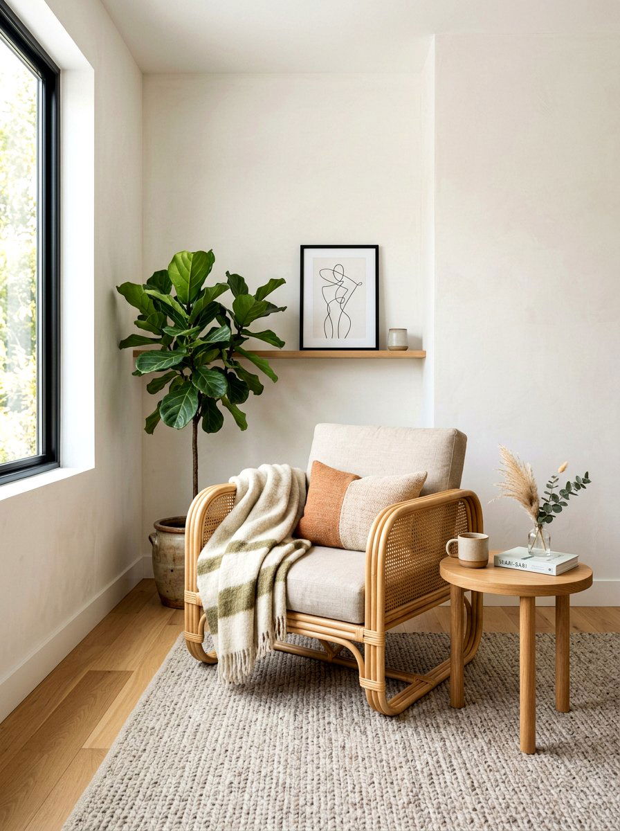 Woven Texture Seating - 30 Japandi decor ideas