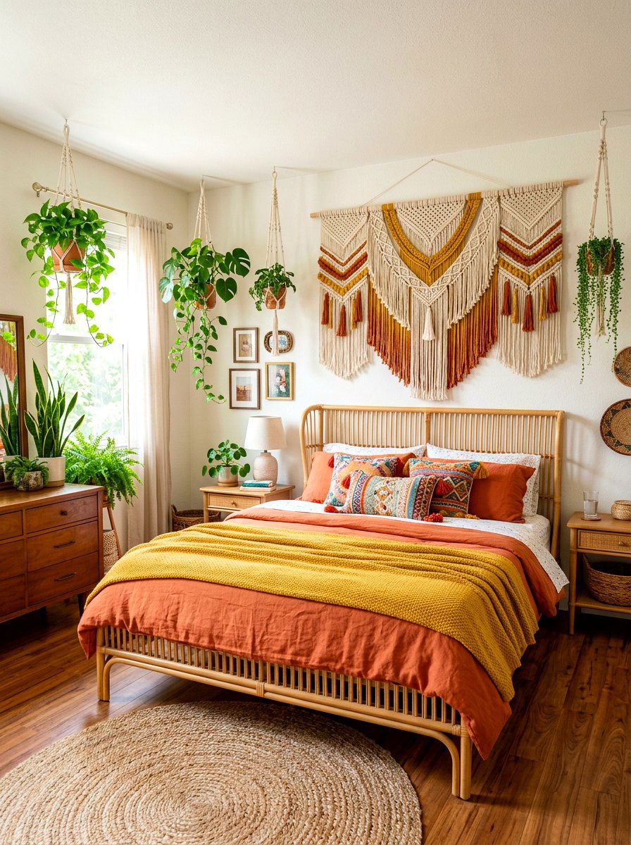 Woven Wall Hanging - 30 sunrise inspired bedroom ideas