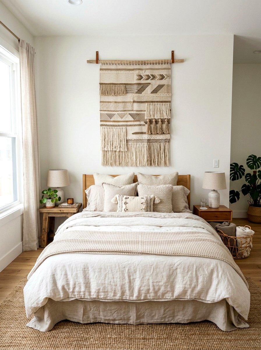 Woven Wall Hangings - 30 renter friendly luxury decor ideas