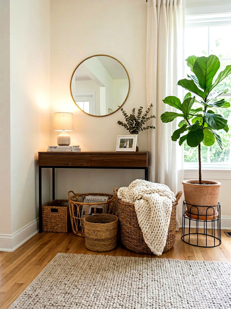 Woven Wicker Baskets - 30 thrifted home decor ideas