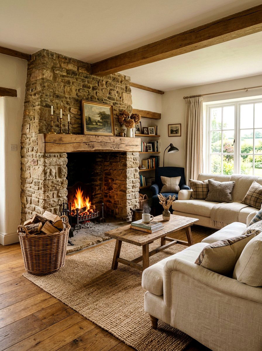 Woven Wicker Fireplace Basket - 30 fireplace wood basket ideas