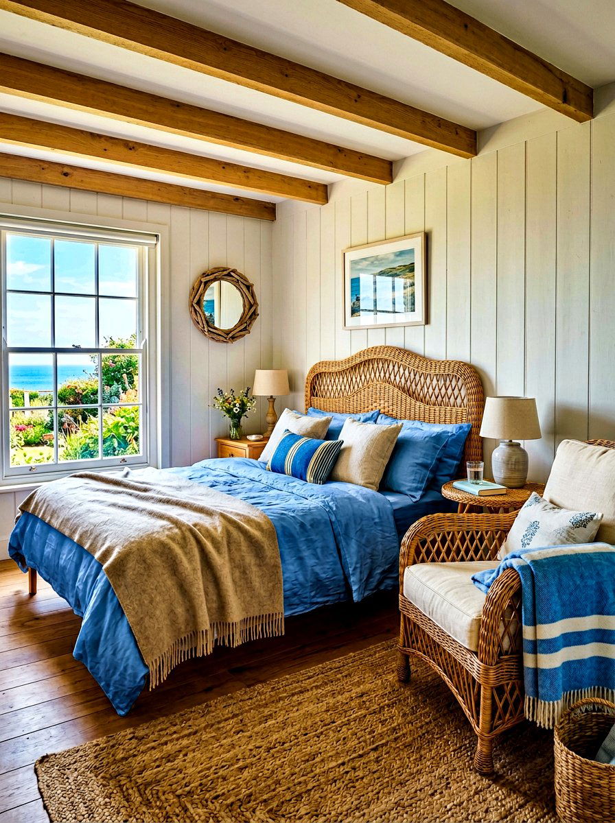 Woven Wicker Furniture - 30 tiny cottage bedroom ideas