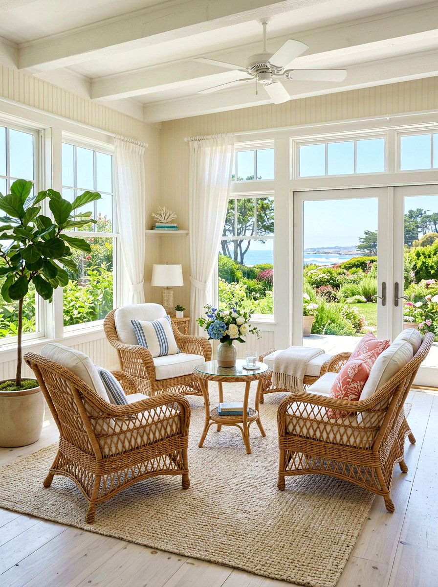 Woven Wicker Furniture - 30 cottage home decor ideas