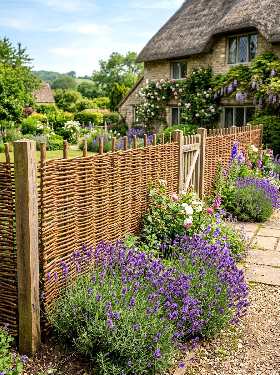 Woven Willow Fence - 30 modern fence ideas