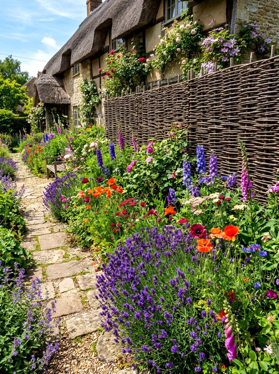 Woven Willow Garden Screen - 30 decorative privacy screen ideas