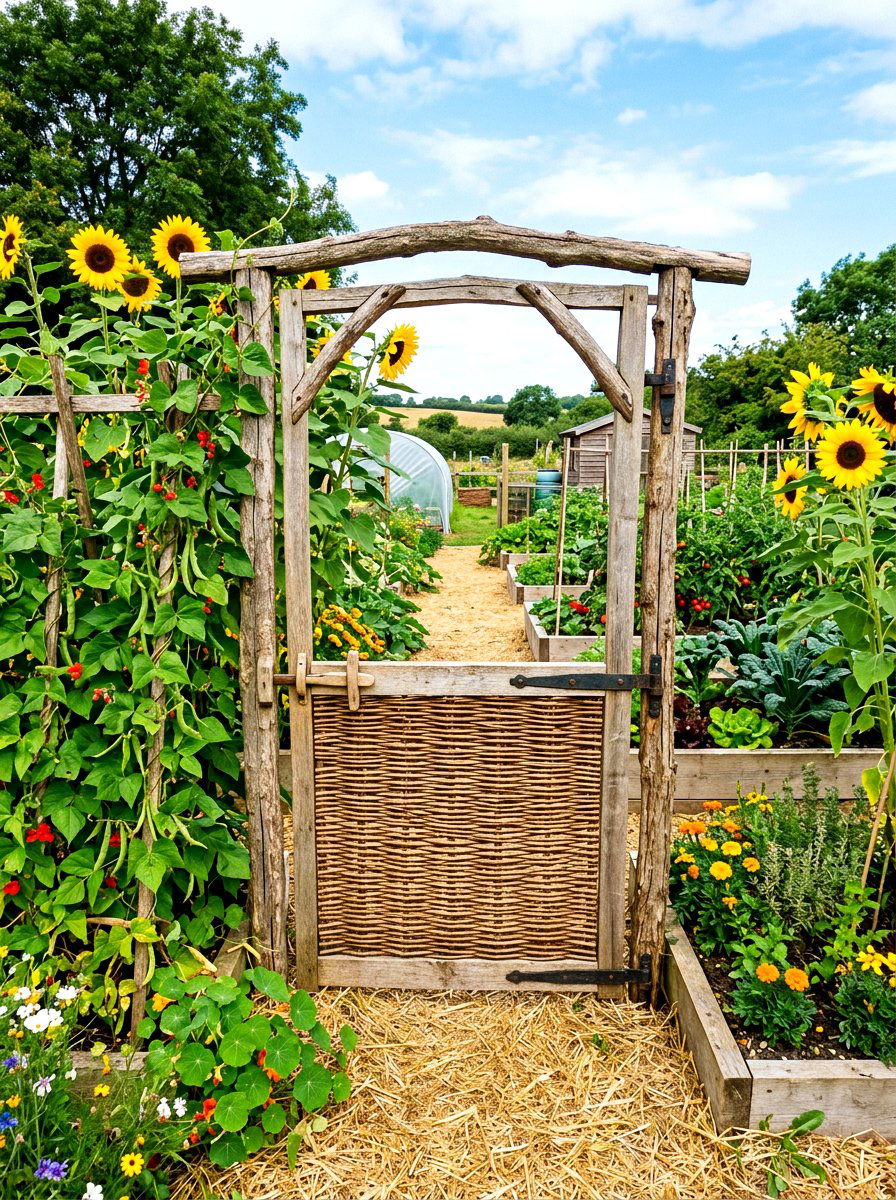 Woven Willow Gate - 30 fence gate ideas