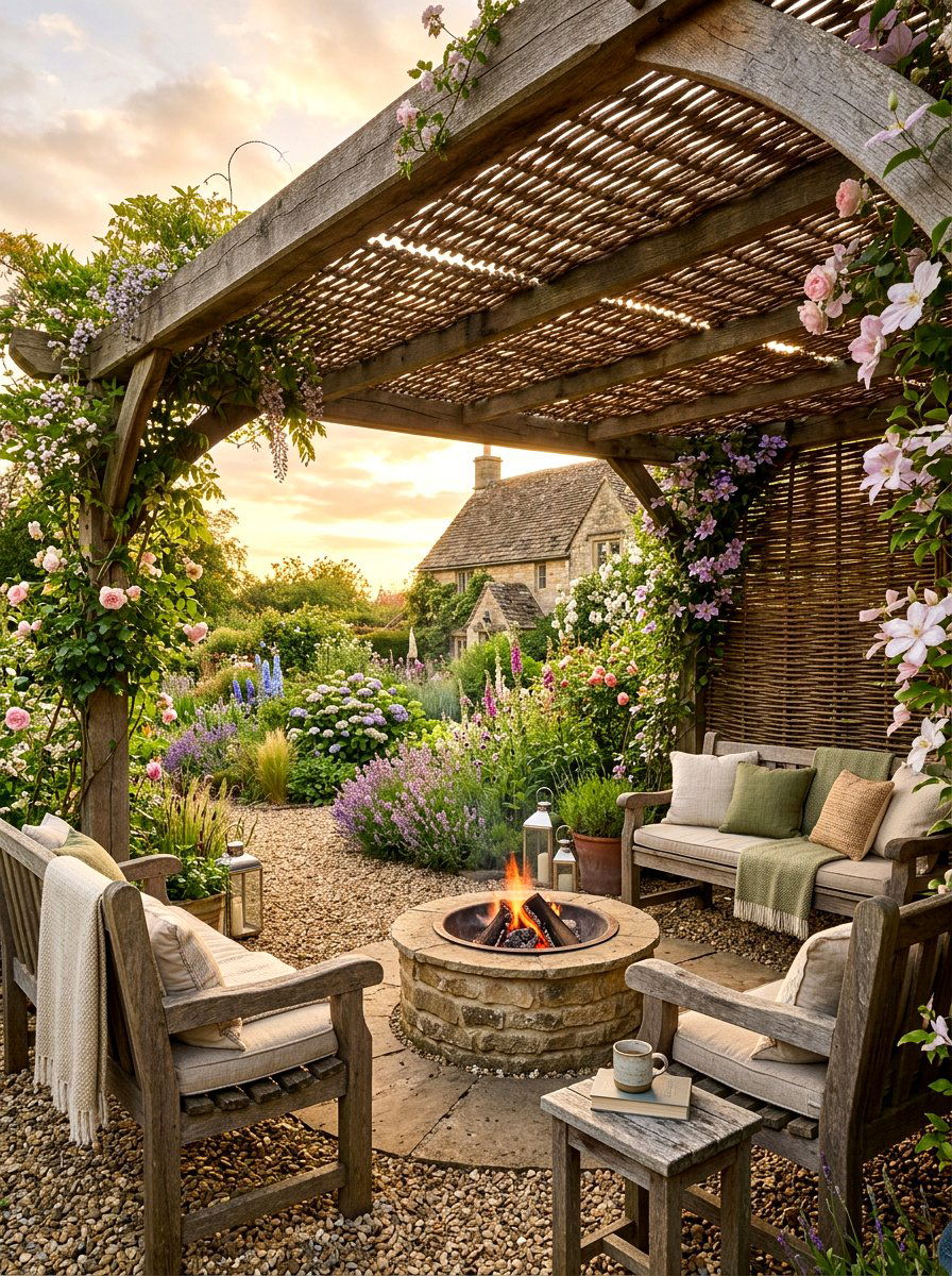 Woven Willow Panels - 30 pergola shade ideas
