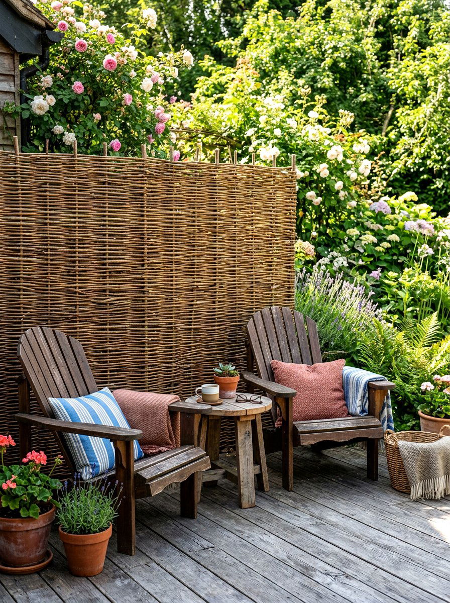 Woven Willow Privacy Screen
